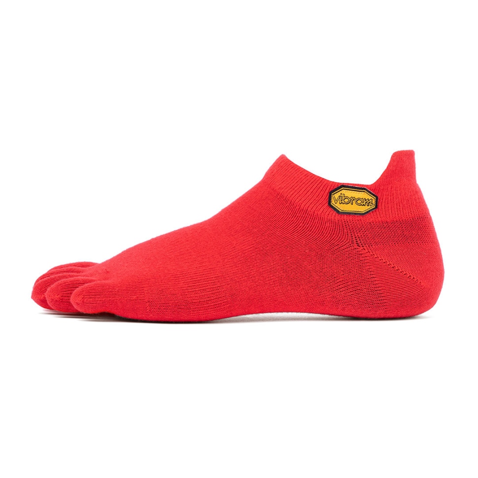 Vibram Vibram 5toe Strumpa No Show Röd